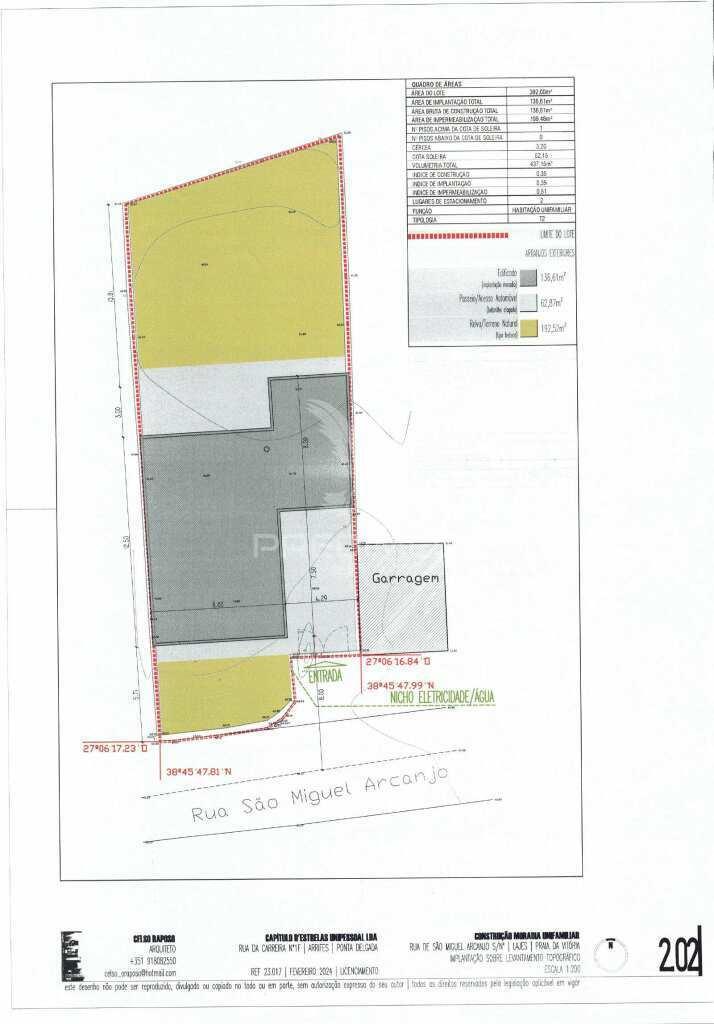 Terreno com projeto aprovado – vila das lajes, praia da vitória – 392 m²