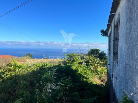 Moradia e dois palheiro ambos para recuperar com 1348m2 de terreno na ponta do pargo á beira da estrada