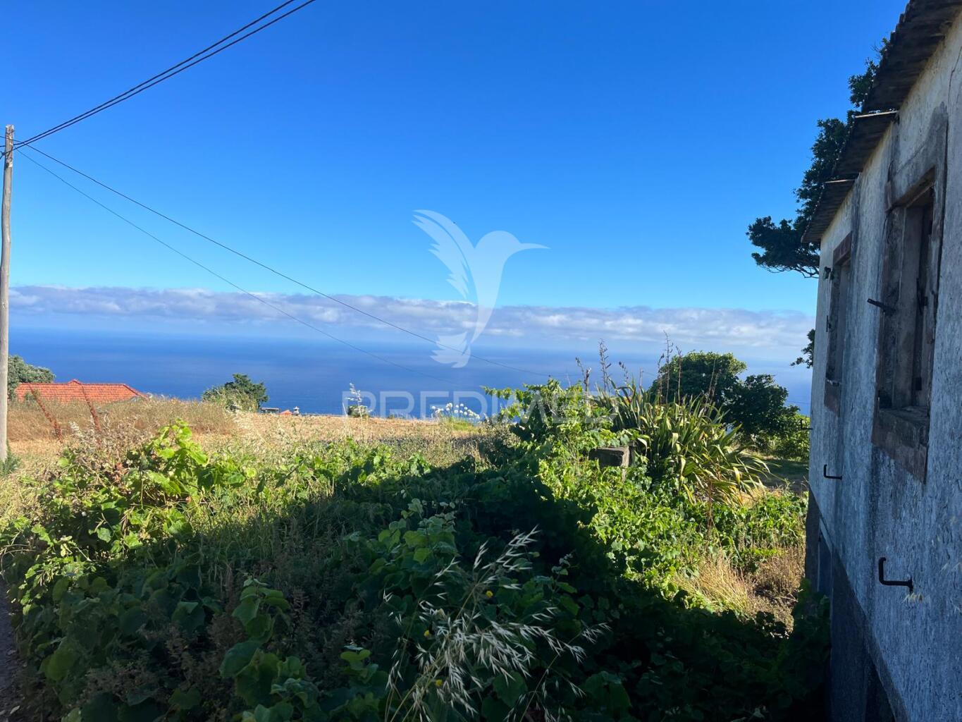 Moradia e dois palheiro ambos para recuperar com 1348m2 de terreno na ponta do pargo á beira da estrada