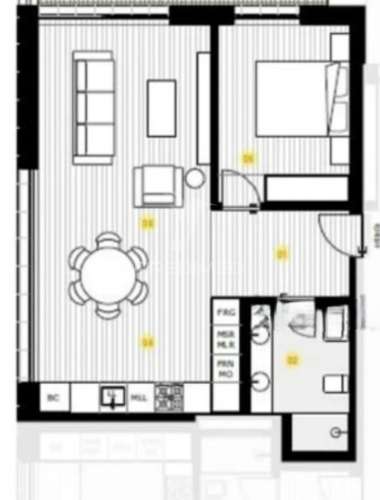 T1 novo com terraço e garagem na seca do bacalhau