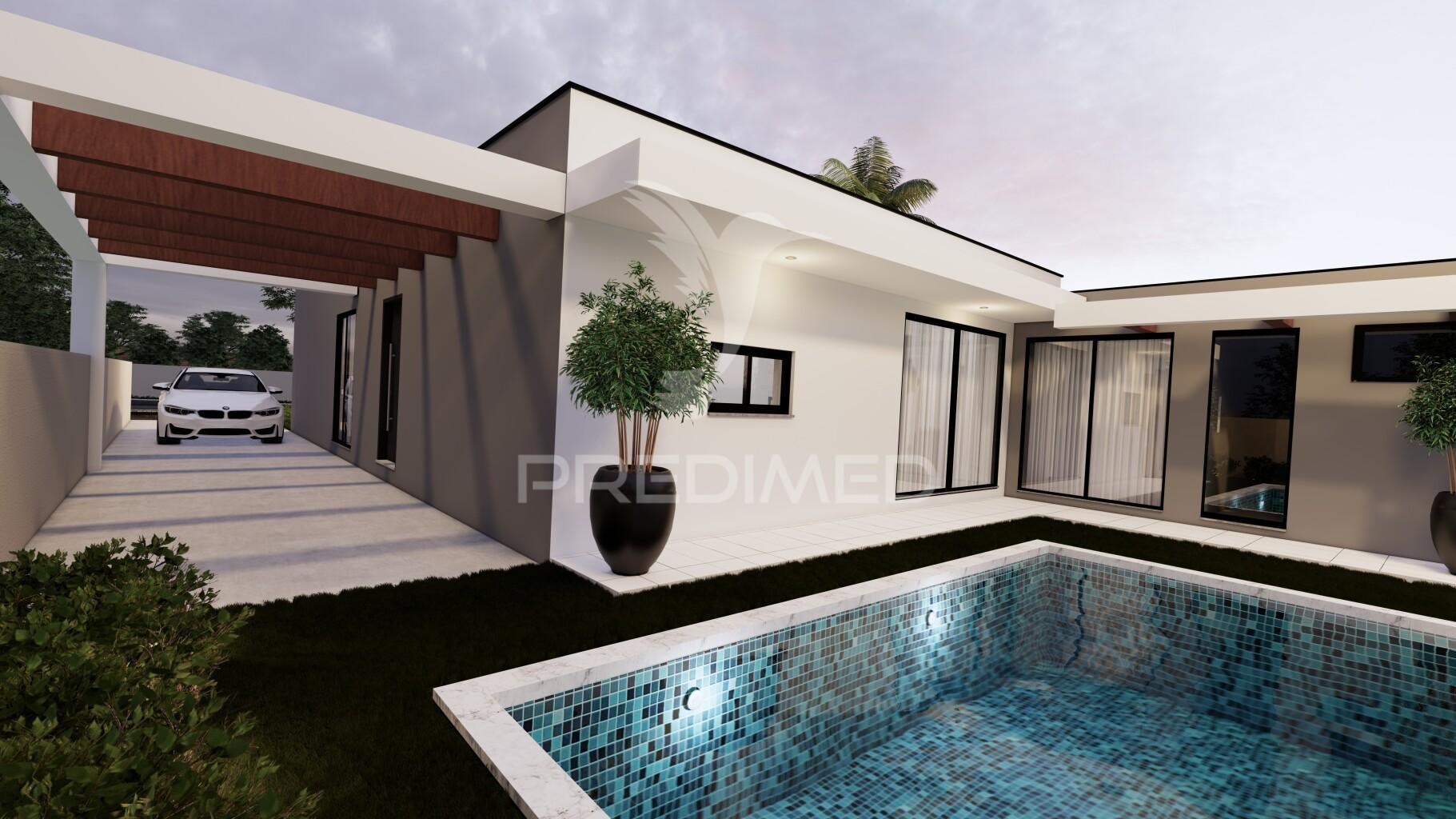Moradia isolada térrea t3+1 c/ piscina