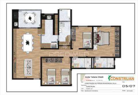 Apartamento t3 no condomínio villa residence, taubaté – brasil