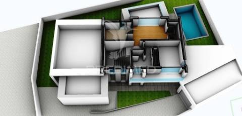 Moradia isolada t5, c/piscina e box, na brejoeira - azeitão