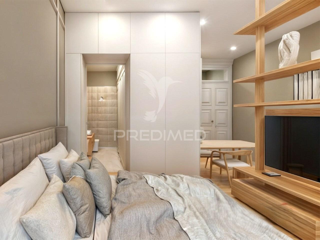 Apartamento t1 com varanda em prédio novo, no centro histórico de braga