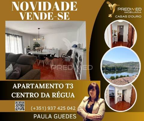 Apartamento t3  no centro da cidade com vista sobre o rio douro, no peso da régua
