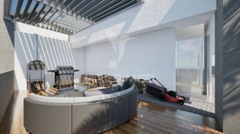 Moradia t3 em fase de construção com vista mar , santa cruz - ilha da madeira