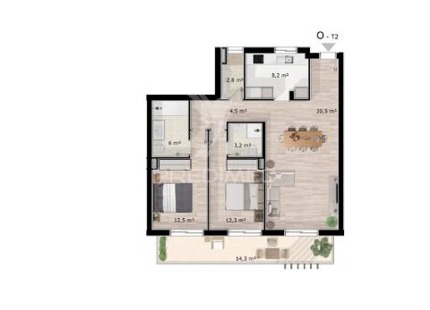 T2 condomínio de luxo