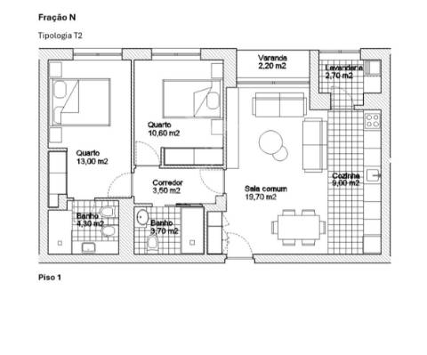 Apartamento t2 | novo | sta rita | ermesinde