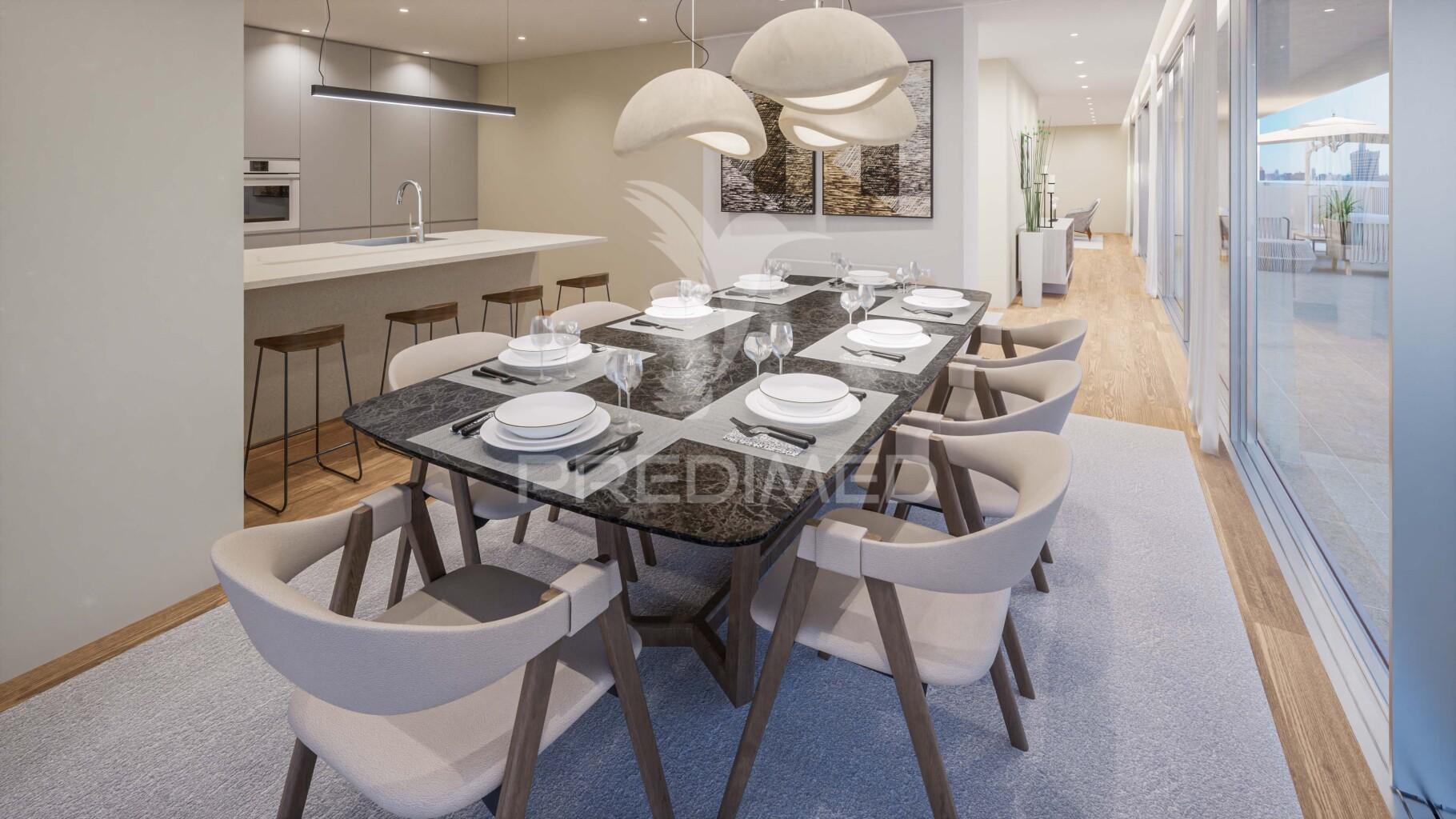 Apartamento t2 com suite, varanda e 2 garagens – barrocas, aveiro