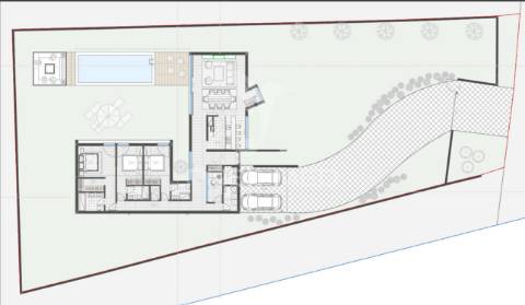 Excelente moradia térrea isolada de 4 frentes em construção