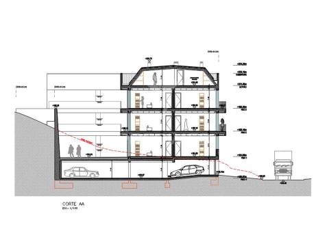 Terreno urbano projeto aprovado prédio residencial, ramada