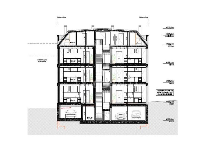 Terreno urbano projeto aprovado prédio residencial, ramada
