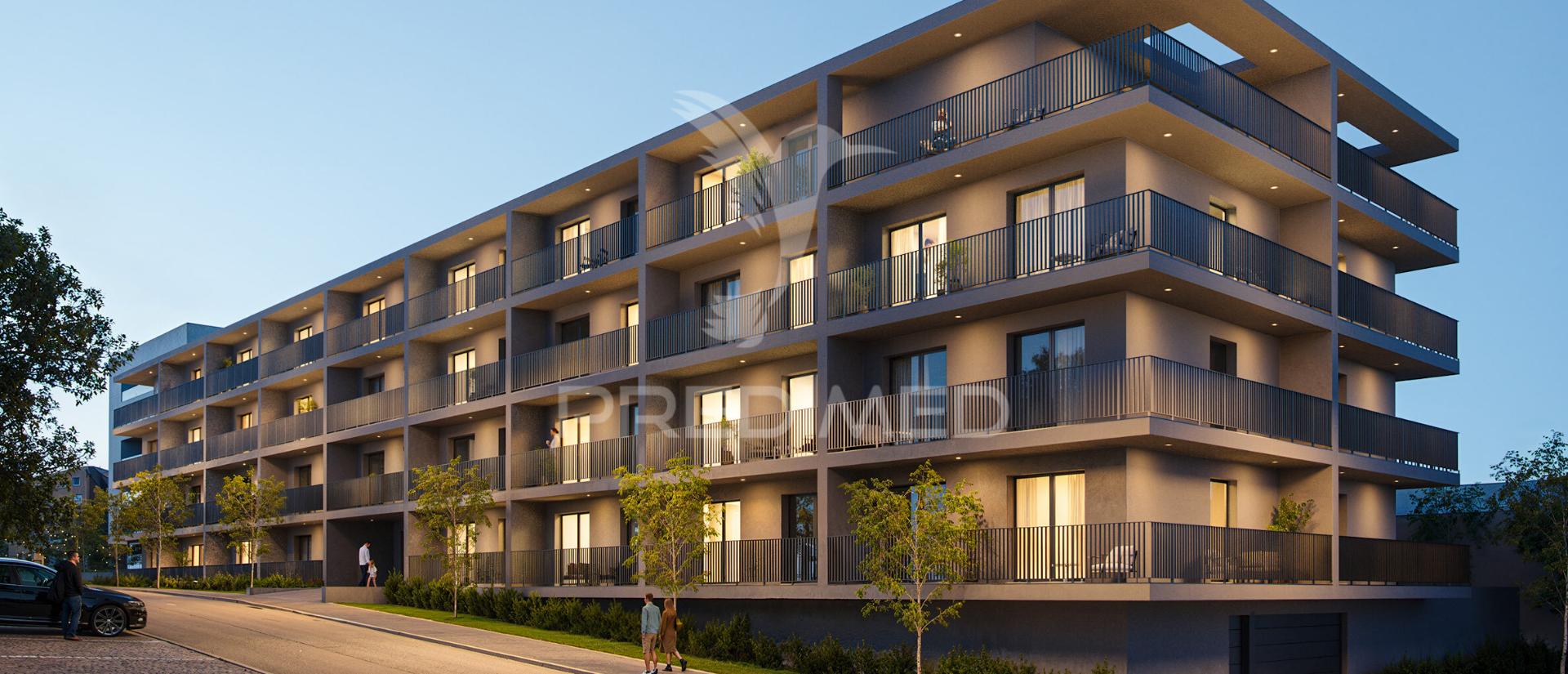 T1 novo com garagem e varanda | sky living – junto ao gaia shopping