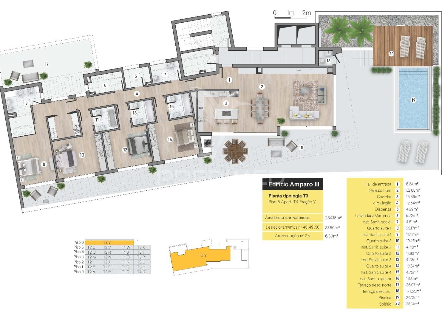 Penthouse t4 luxuoso amplo piscina privada e vista mar