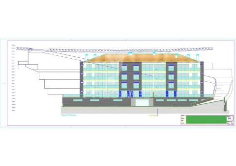 Terreno de 2.590m2 com projecto aprovado para 20 apartamentos t2 em santa cruz - ilha da madeira