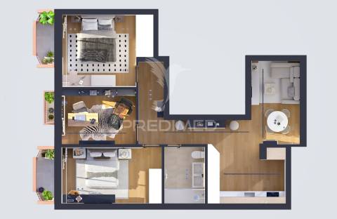 Apartamento t3 em remodelação - santo andré-barreiro-