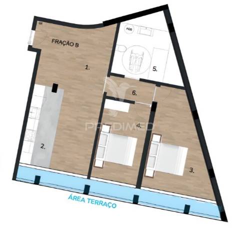 Apartamento t2 com terraço em sines