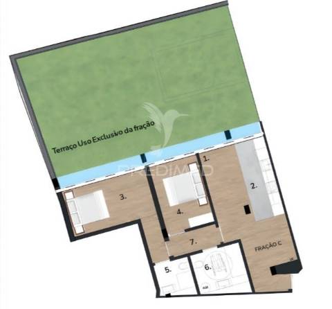 Apartamento t2 com terraço em sines