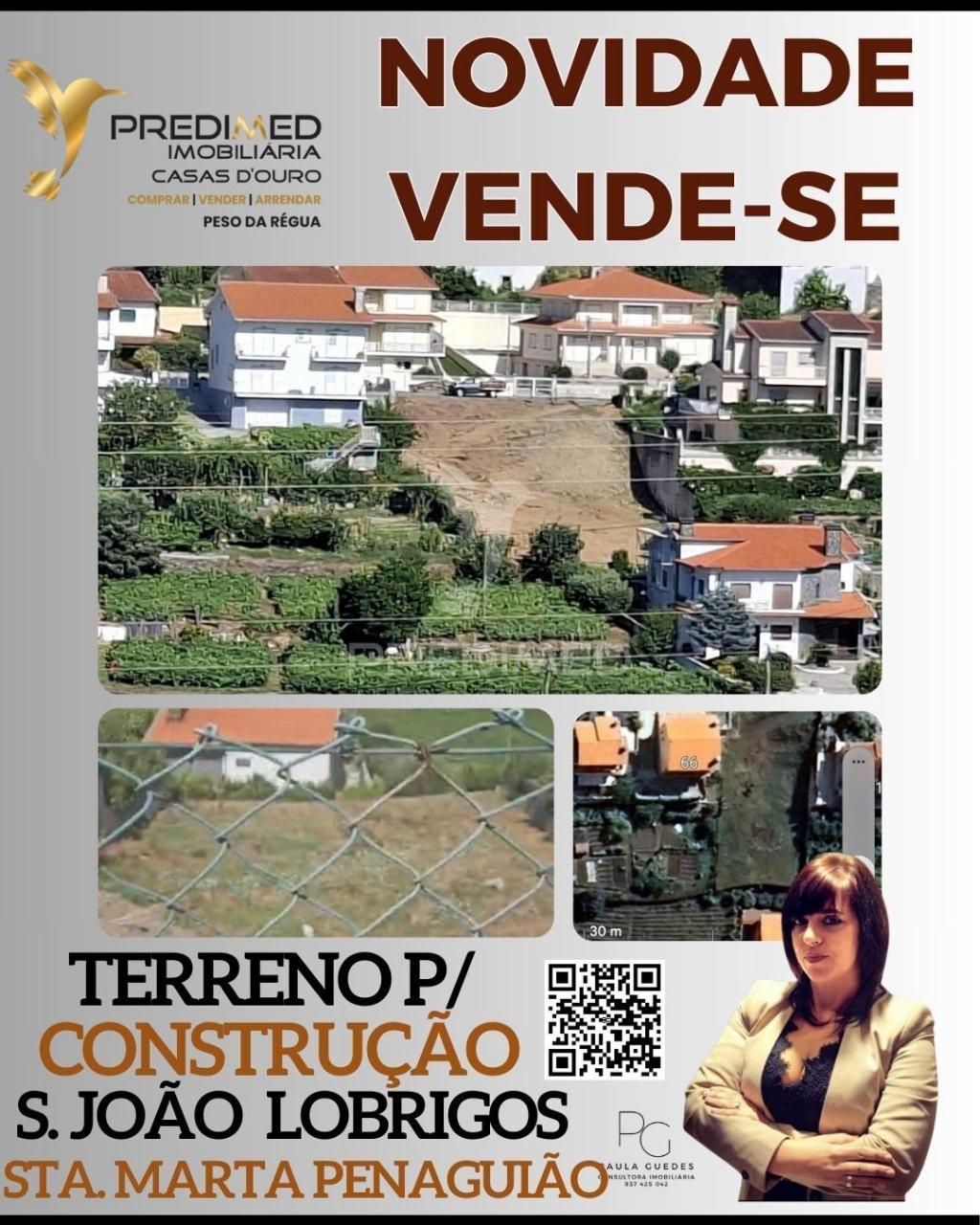 Terreno com 802 m2 – oportunidade única com viabilidade de construção em são joão de lobrigos, santa marta de penaguião