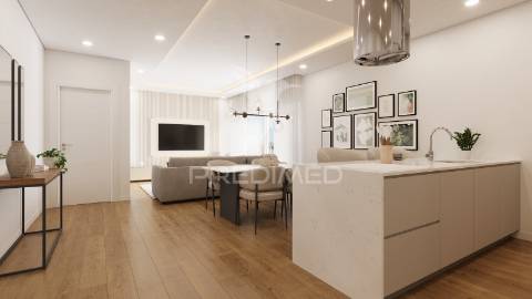 Apartamento t2 com terraço e garagem,em zona premium de setúbal.