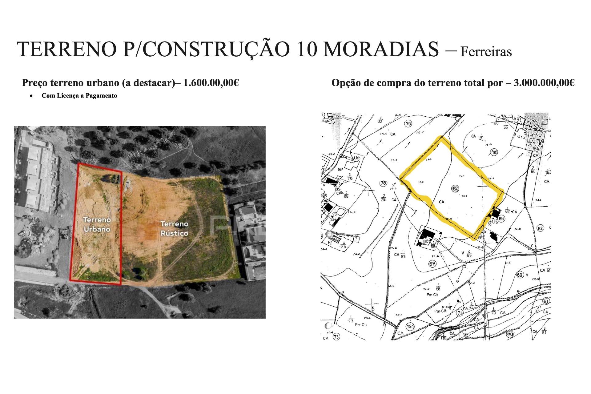 Terreno ferreiras para construção 10 moradias