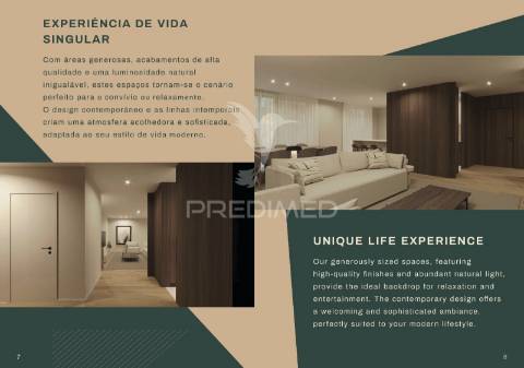 Apartamento t3 novo no centro do porto