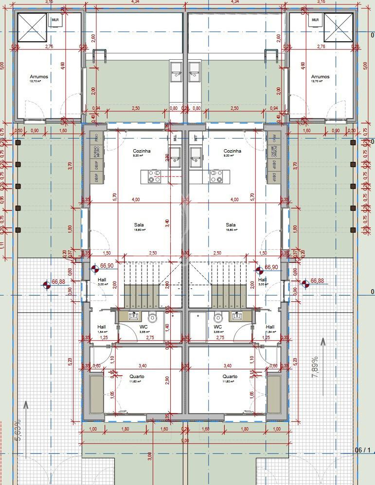 Projeto para construção de moradia geminada t3 com piscina – pinhal do general