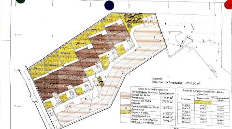 Terreno urbano com 6 moradias em construção