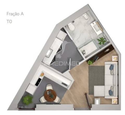 T0 com entrada independente e garagem – junto a serralves e católica