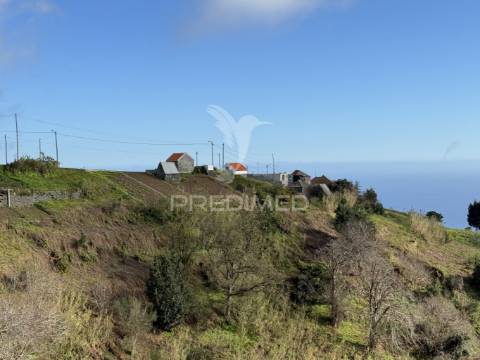 Terreno agrícola com pequeno palheiro na ponta do sol na ilha da madeira