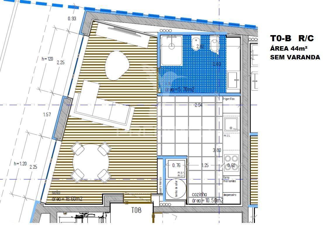 Estúdio t0 - em fase final de construção