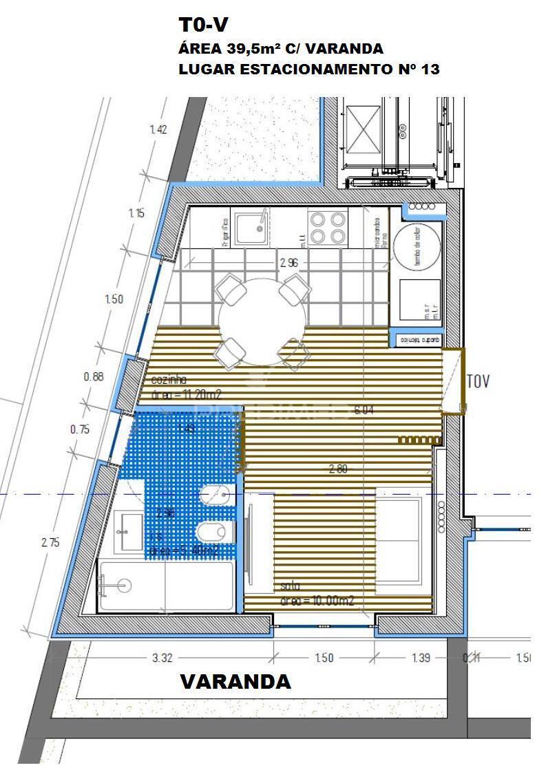 Estúdio t0 - em fase final de construção