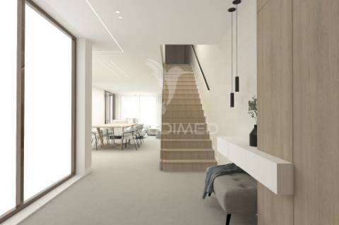 Moradias em construção de arquitetura escandinava em condomínio privado – fátima