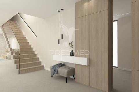 Moradias em construção de arquitetura escandinava em condomínio privado – fátima