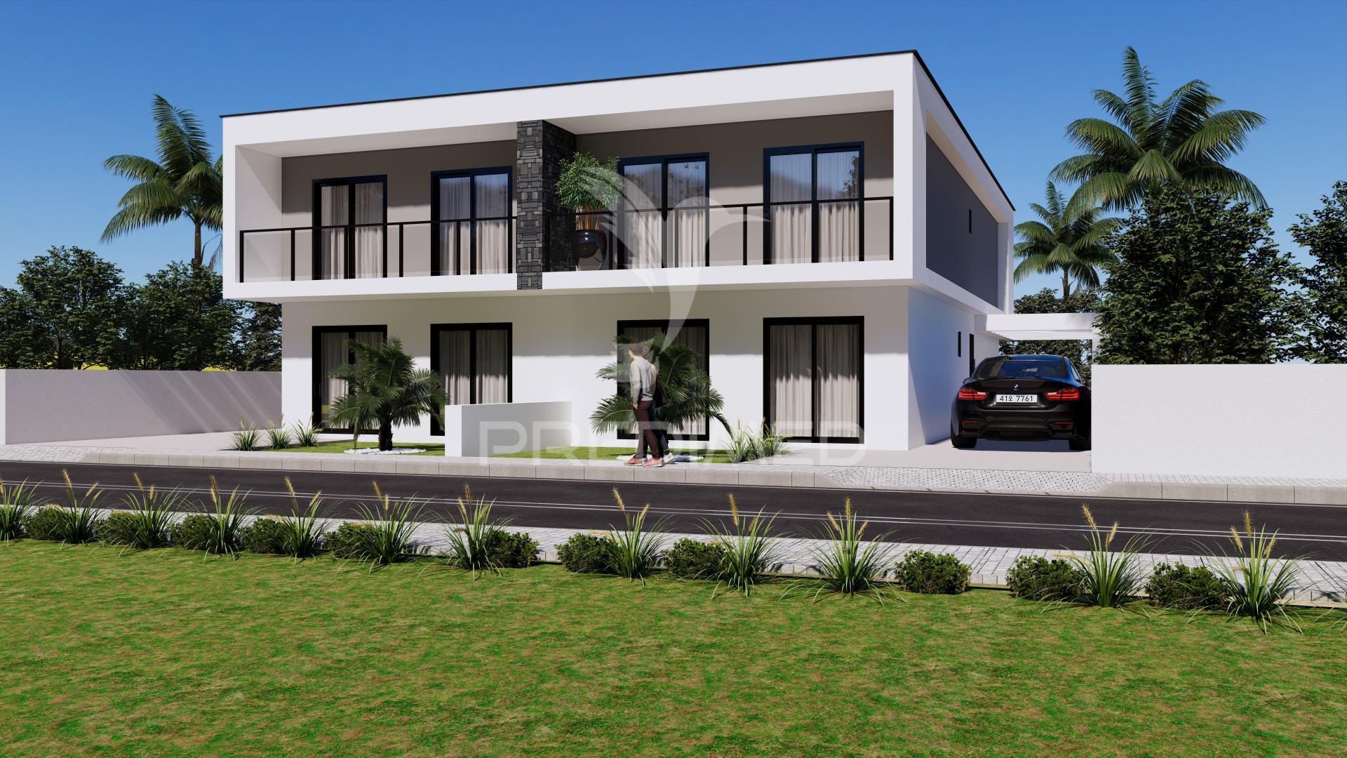 Moradia t4 geminada com piscina