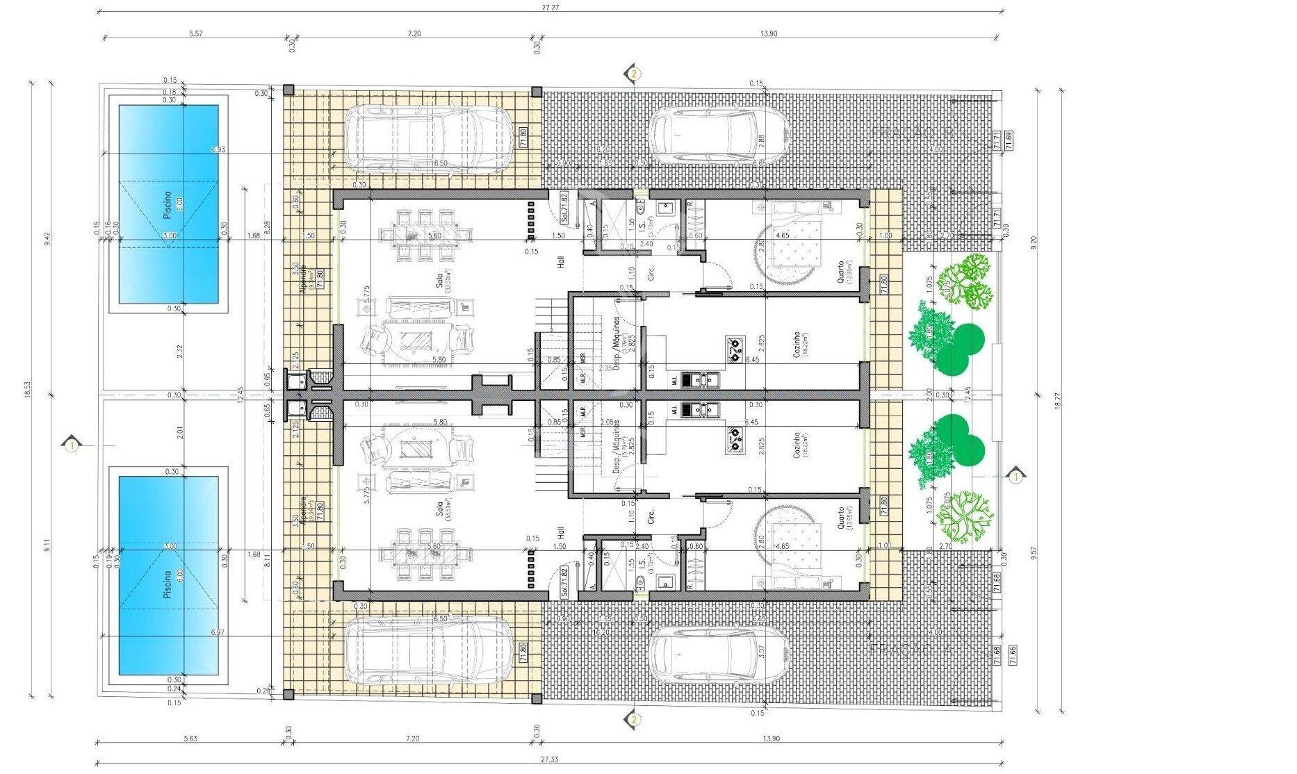 Moradia geminada com piscina e garagem ,fernão ferro.