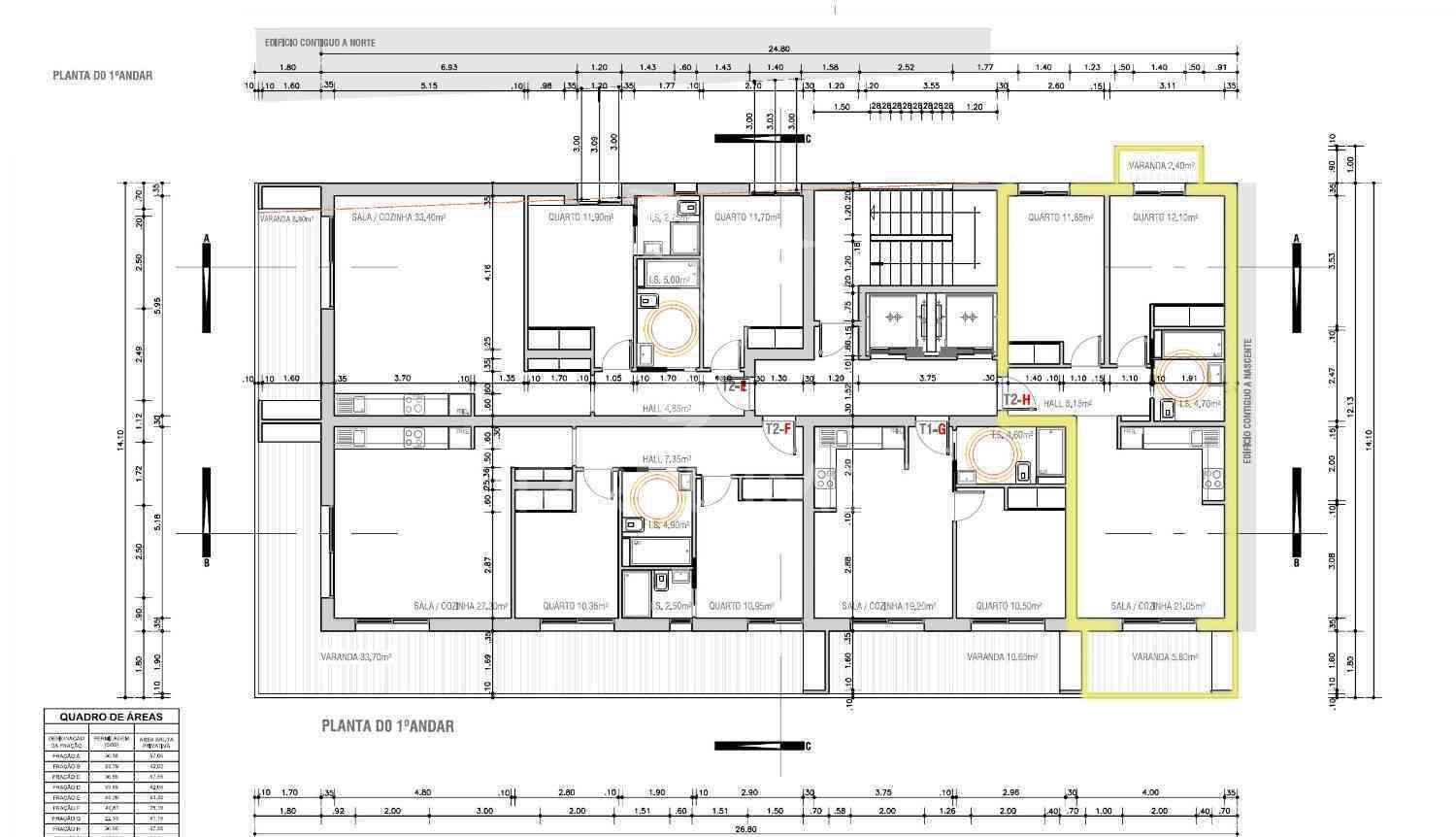 T2 em monte gordo, em edifício na 2ª linha com piscina