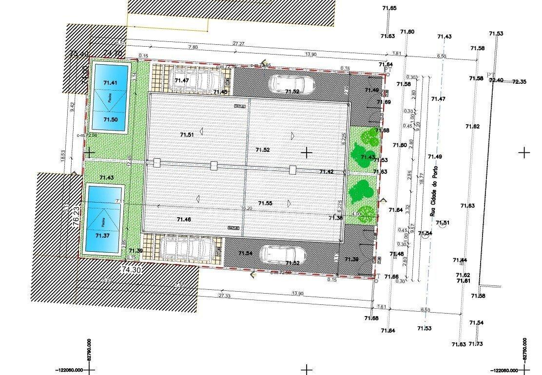 Moradia bi-familiar com piscina- 2 fracções t4
