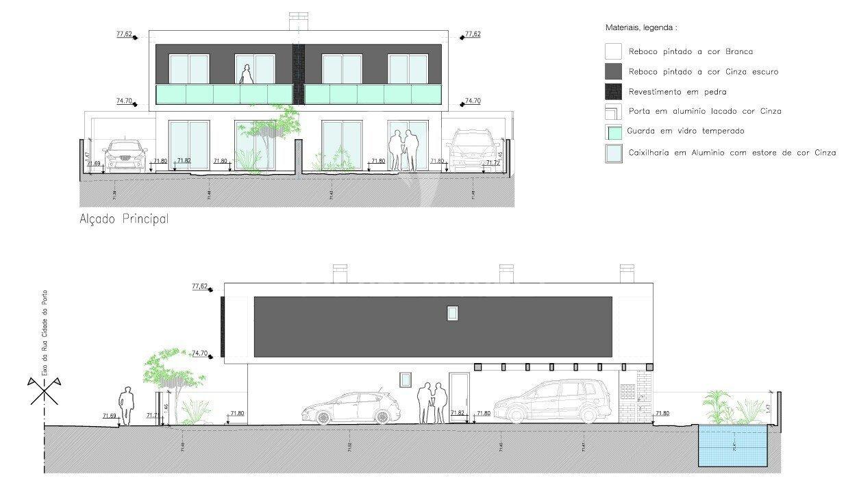 Moradia bi-familiar com piscina- 2 fracções t4