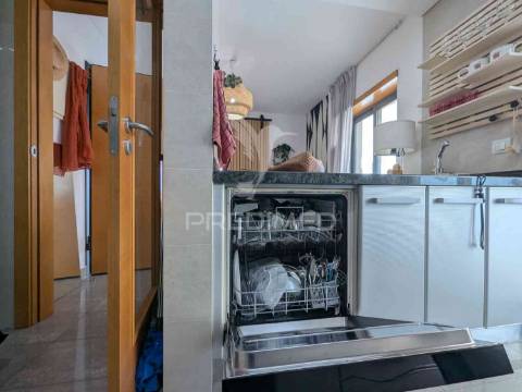 Magnífico t1, central, com um terraço, vista rio e garagem