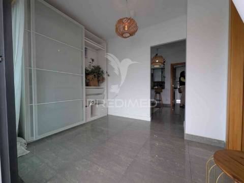 Magnífico t1, central, com um terraço, vista rio e garagem