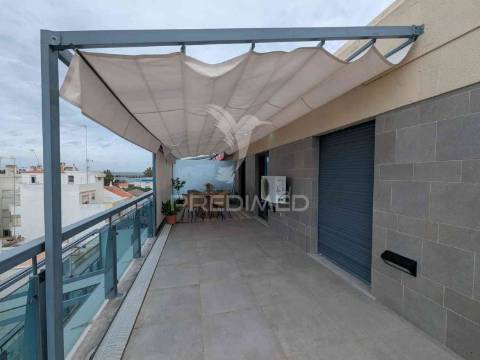 Magnífico t1, central, com um terraço, vista rio e garagem