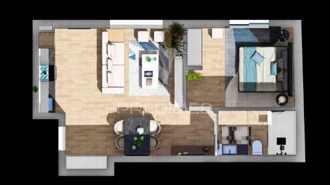 T1 num r/c de um edifício em construção, central - fracção b