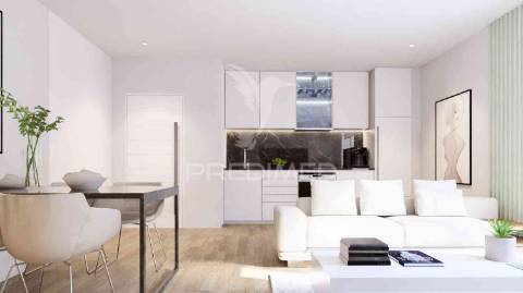 T1 num 1º andar, edifício em construção, central - fracção e