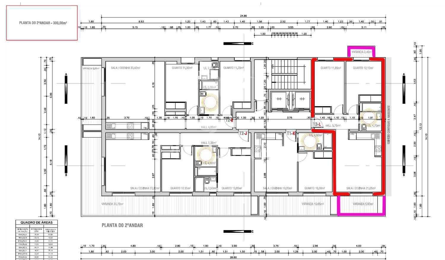 T2 em monte gordo, em edifício na 2ª linha com piscina