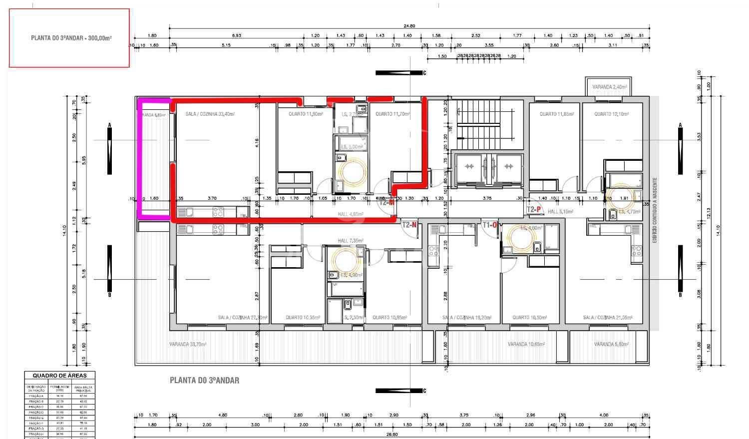 T2 em monte gordo, em edifício na 2ª linha com piscina
