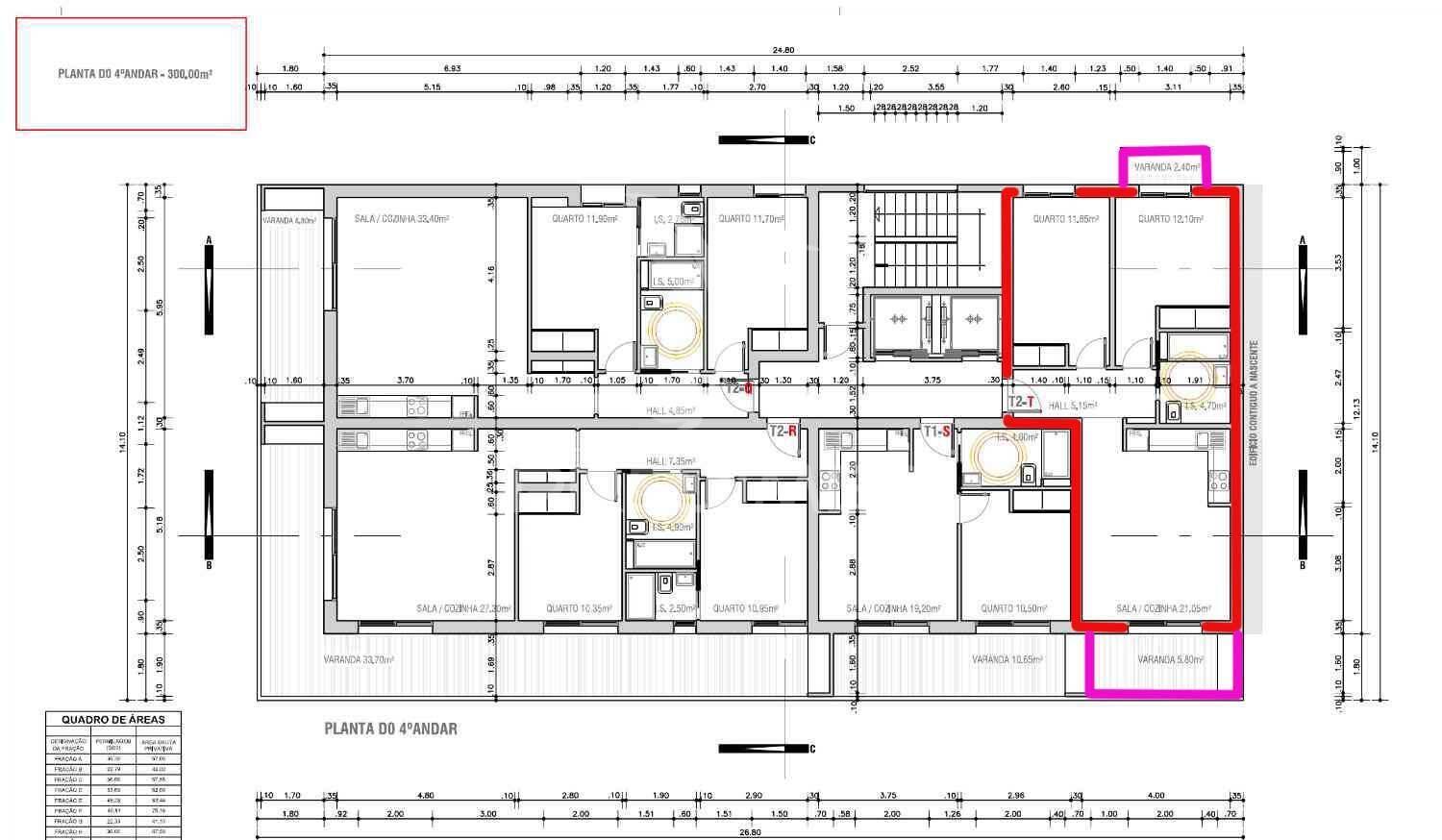 T2 em monte gordo, em edifício na 2ª linha com piscina