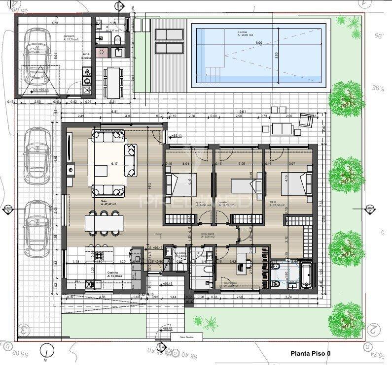 Moradia térrea com piscina