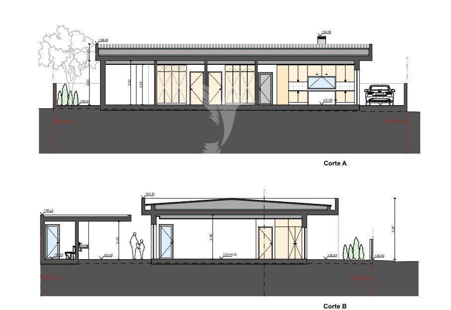 Moradia térrea com piscina