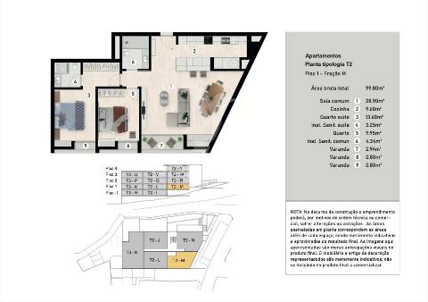 Apartamento t2 - no centro caniço